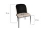 Hanah Home Dore 145 V2 Juego de Sillas de Terciopelo Negro y Crema